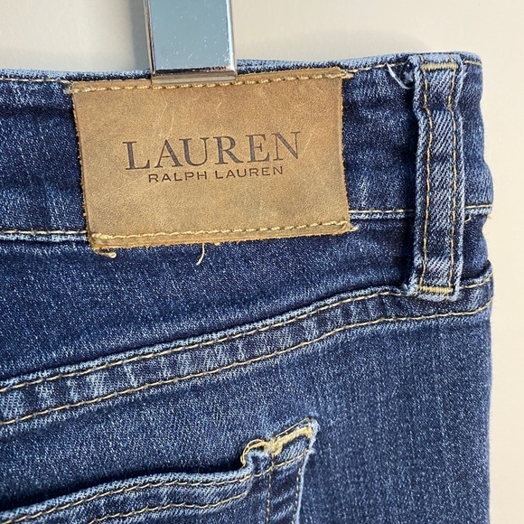 Lauren Ralph Lauren Women's High-Rise Blue Jeans Dark Wash Denim Size 8 Casual - Picture 7 of 14